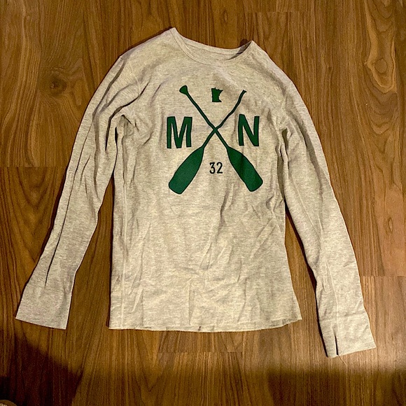 sota clothing Tops - Gray Minnesota Long Sleeve T-Shirt